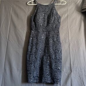Grey lace dress